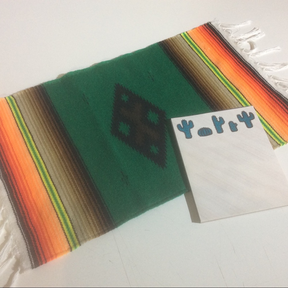 Mini Aztec Southwestern Green Matt Cactus Notepad